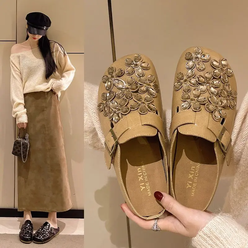 Sepatu Clog Wanita Motif Bunga - Women Shoes Mules ulasan dan harga