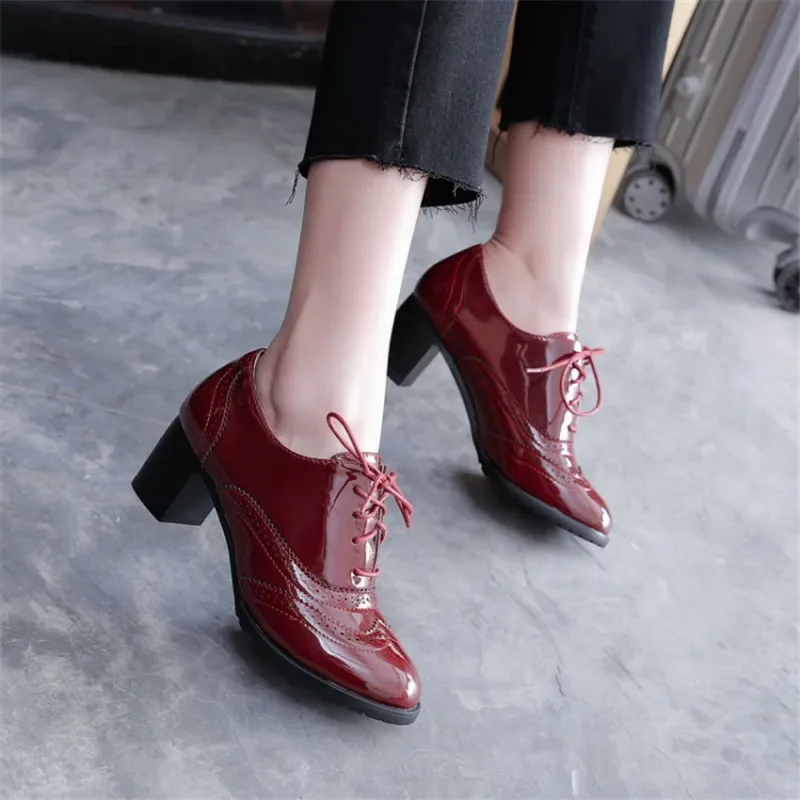 Sepatu pantofel wanita gaya In - Oxford Lace Up Women ulasan dan harga