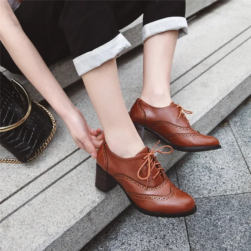 Sepatu Oxford Wanita Inggris H - Oxford Lace Up Women ulasan dan harga