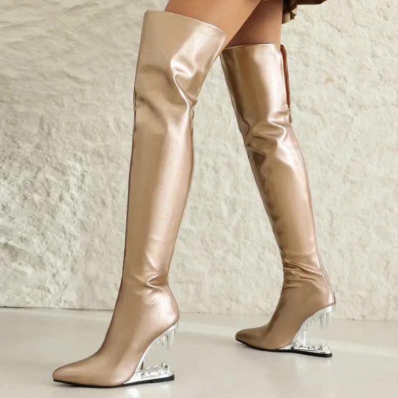 Tiger Dental sepatu bot panjan - Wide Fit Heels ulasan dan harga