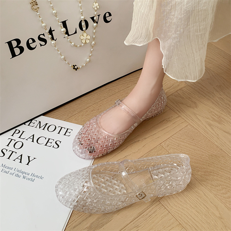 Sepatu wanita kristal transpar - Jelly Sandal Women ulasan dan harga