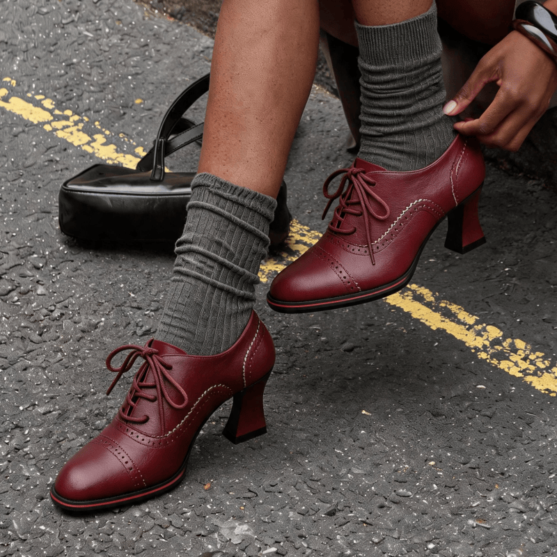 Sepatu Oxford Wanita dengan Ha - Oxford Lace Up Women ulasan dan harga