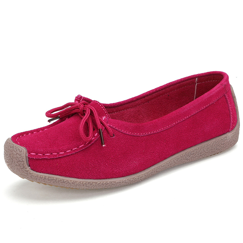 Sepatu Flat Wanita Kulit Asli  - Women'S Shoes Loafers Black ulasan dan harga