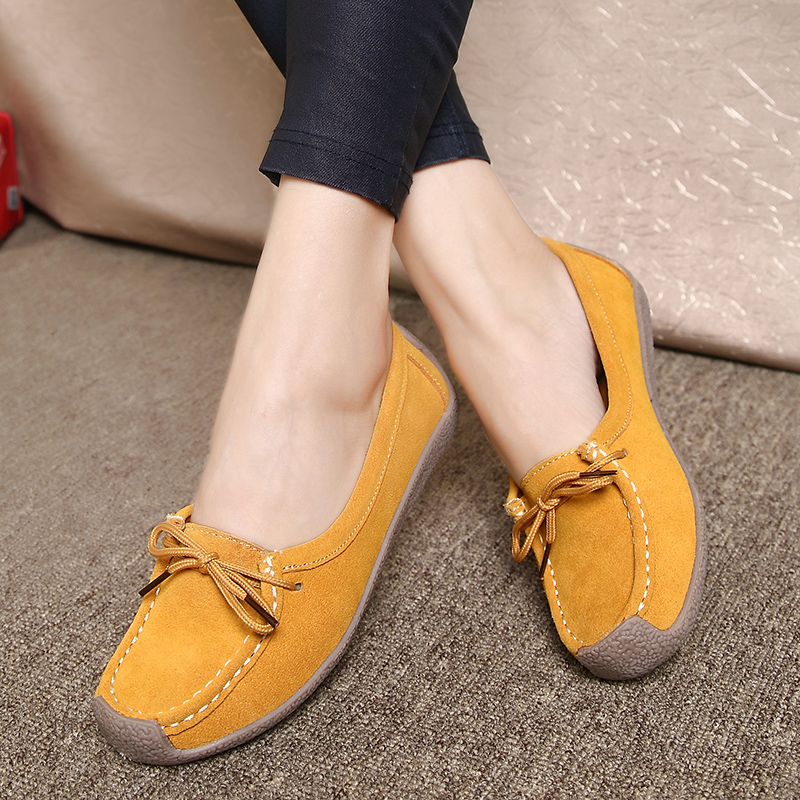 Sepatu Flat Wanita Kulit Asli  - Women'S Shoes Loafers Black ulasan dan harga