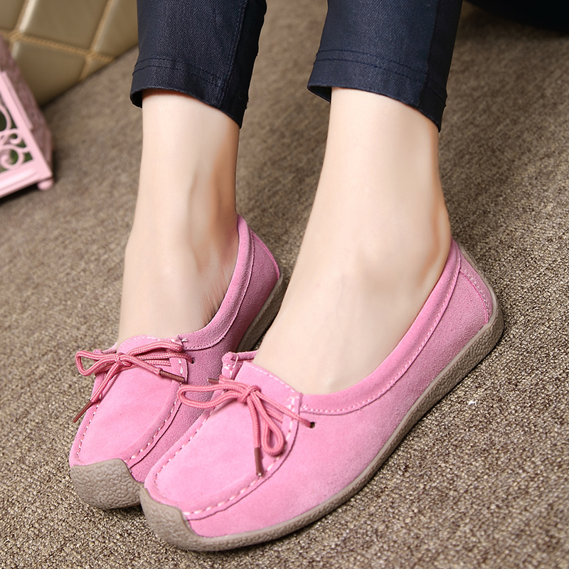 Sepatu Flat Wanita Kulit Asli  - Women'S Shoes Loafers Black ulasan dan harga
