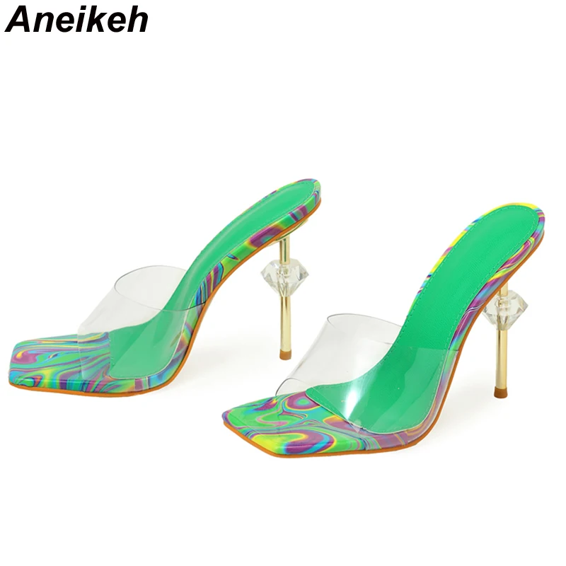 Aneikeh Sandal Hak Transparan  - Women Shoes Mules ulasan dan harga