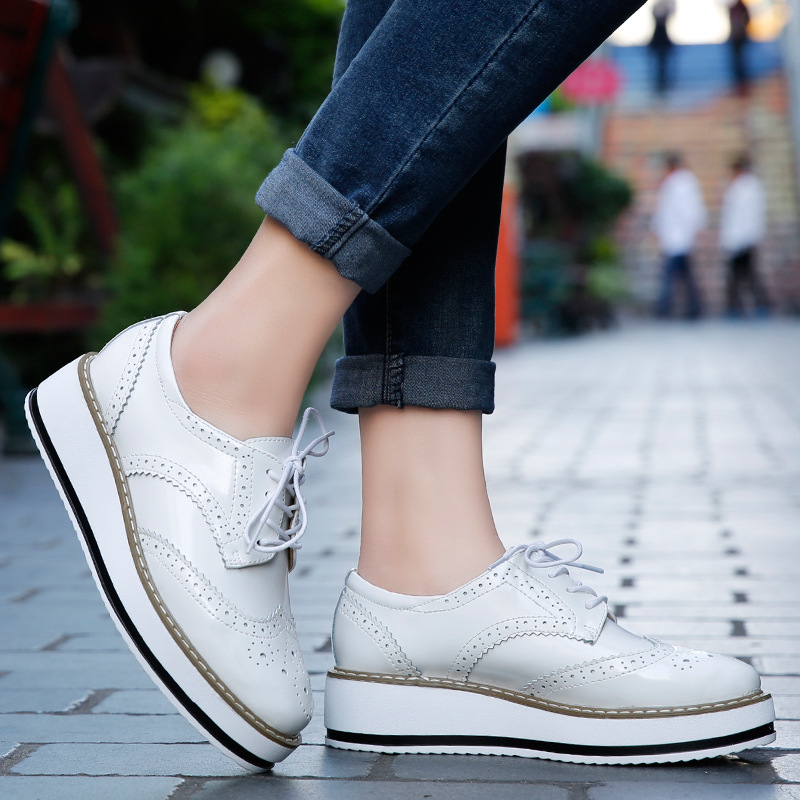 Sepatu Pantofel Wanita Sepatu  - Oxford Lace Up Women ulasan dan harga