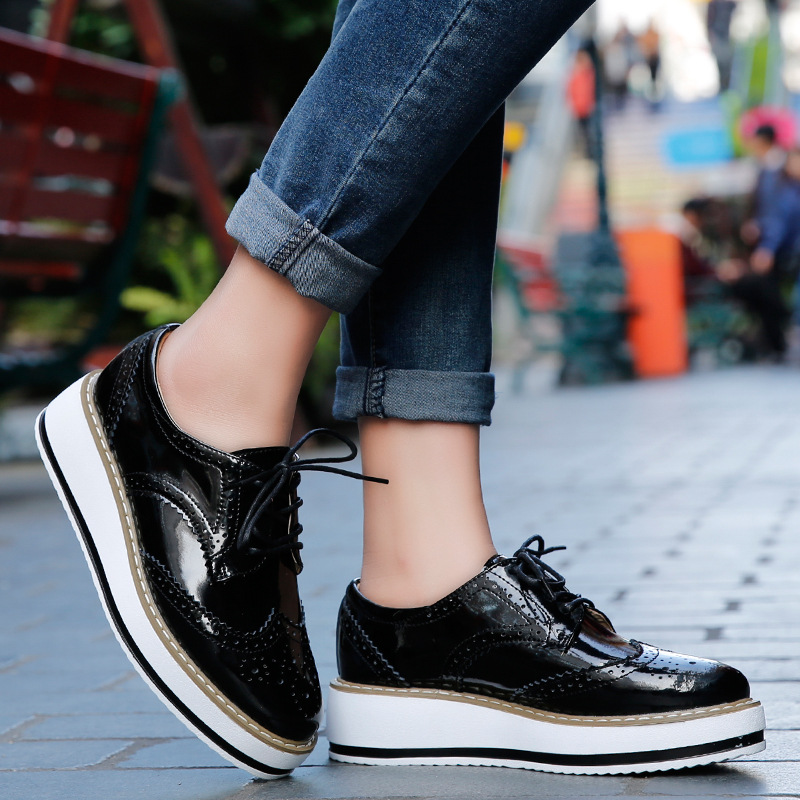 Sepatu Pantofel Wanita Sepatu  - Oxford Lace Up Women ulasan dan harga