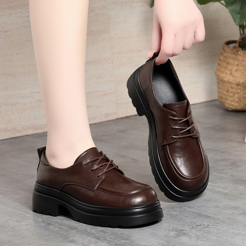 Sepatu Oxford Kulit Lembut Vin - Oxford Lace Up Women ulasan dan harga